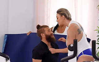 Bearded perv dragged into threeway with wife and Asian trainer