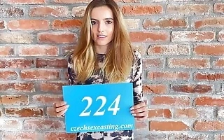 Skinny model is testing her luck with a Czech agency
