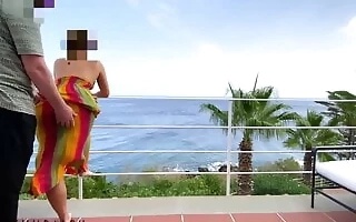 summer time: risky public balcony sex - projectsexdiary